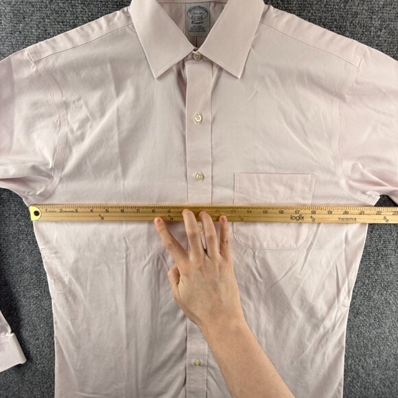 Brooks Brothers Pink Classic 15.5 34 Point Non-Iron Cotton Shirt Button Up Men - Picture 5 of 12